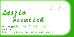 laszlo heimlich business card